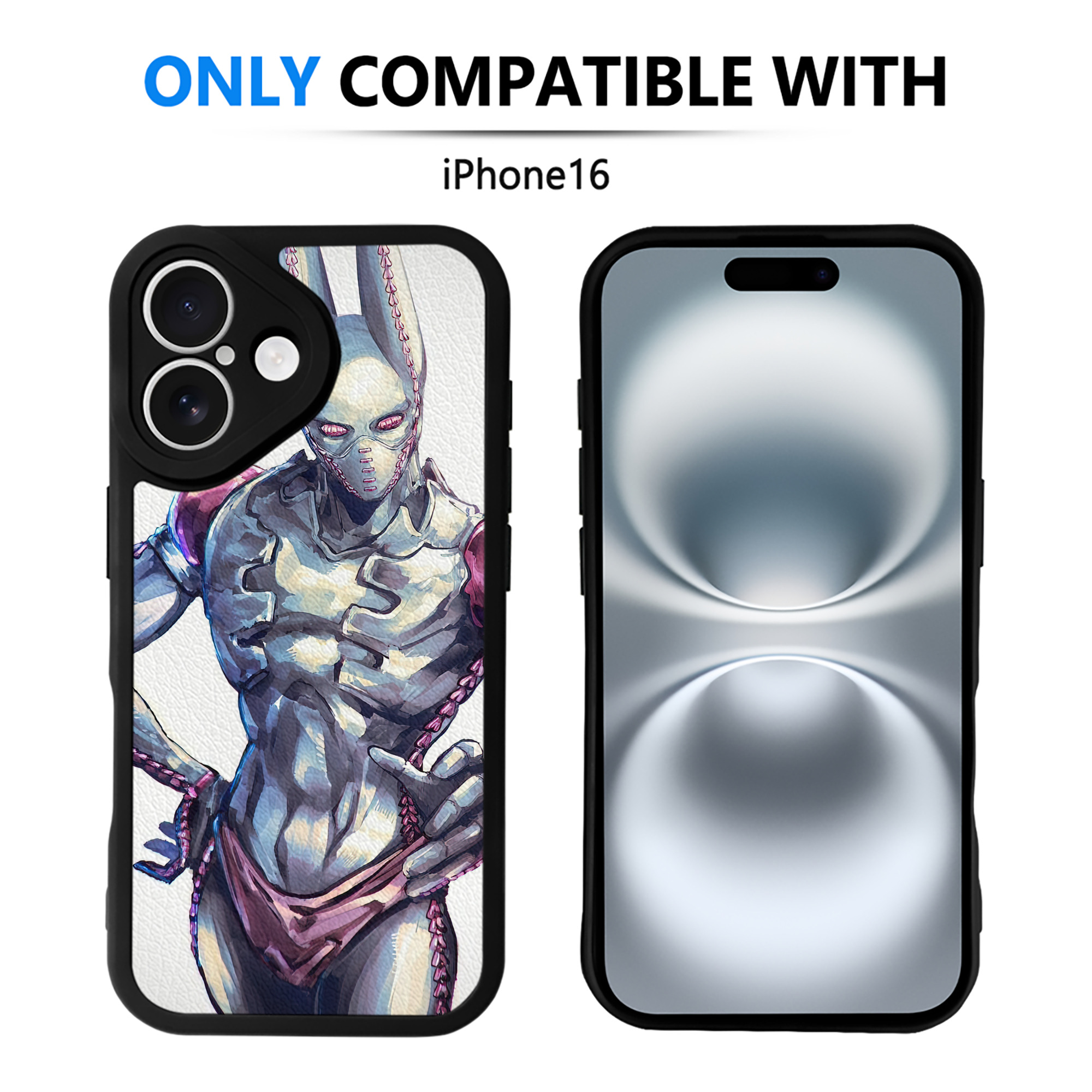 （画像用） ジョジョの奇妙な冒険 JoJo's Bizarre Adventure 【iPhone 16シリーズ対応】シリコンスマホケース（レザー調） 材質：シリコン